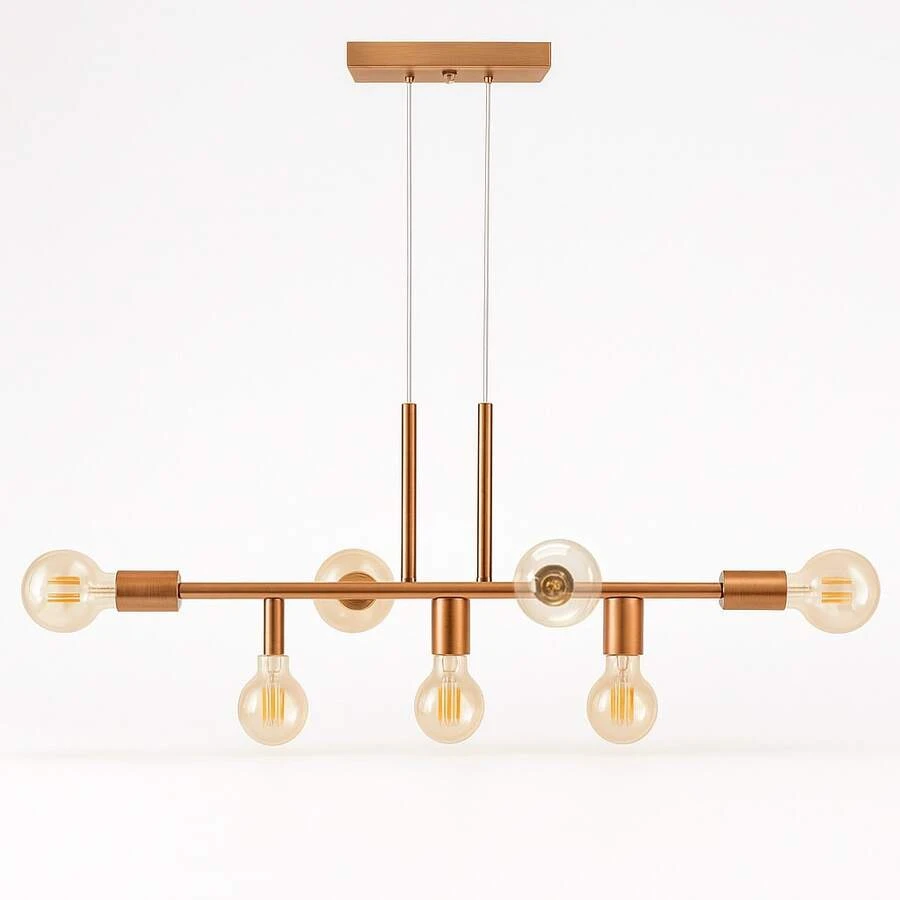 Rubis Aluminum Pendant Ceiling E27 7 Lights Lumini Lab - 銅清漆 - 查看 1