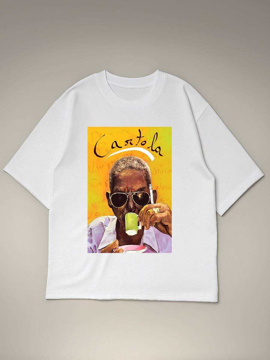 T-Shirt Cartola Brazilian Musician  Brazil Shirt Blouse Unisex Male Female 100% Cotton Top Premium Streetwear New Release Various Colors!! Plus Size - 白色 - 查看 1