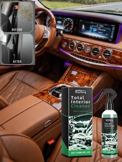 rayhong RAYHONG;120ml;Automotive Interior Cleaner; Multi Purpose Interior Cleaner; Automobile Foam Cleaner; Quickly Remove Minor Dust, Fingerprints, And Surface Stains Inside The Car; Keep Bright As New