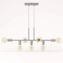Rubis Aluminum Pendant Ceiling E27 7 Lights Lumini Lab - Smooth Silver - View 9