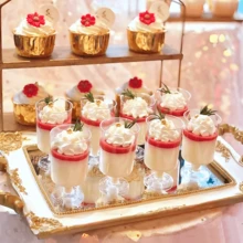 10pcs Round Dessert Cups, Tiramisu Cups, Clear Plastic Pie Cups, Round Appetizer Cups For Fruit, Pudding, Mousse, Ice Cream, Suitable For Party, Wedding, Valentine's Day, New Year