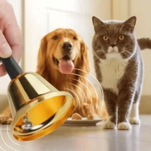 1pc Large Solid Brass Hand Bell With Wooden Handle - Extra Loud Chime, Suitable For Home Decor, Holiday Celebrations And Party, Christmas Decoration | Modern Style Bell | Smooth Polished Surface, Christmas Bell, School Bell, Dismissal Bell, Service Bell, Percussion Accessories, Ideal Desk Accessory, Classroom, Church, Eid, Room Decor, Bedroom Accessory, Tabletop Decor, Birthday Gift, Holiday Gift, New Year Gift - Multicolor - View 9