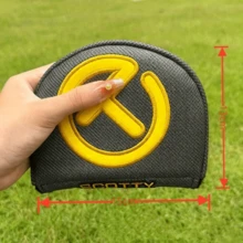 Golfschläger Kopfhaube, Putter Abdeckung, Mützenabdeckung, Lange Putter Abdeckung, Halbkreis Putter Kappe, Klettverschluss Design, Verschiedene Farben erhältlich