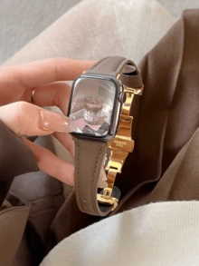 Curea din piele de înaltă calitate, potrivită pentru cadranele de 38/40/41/42/44/45/46/49 mm, compatibilă cu seria Ultra/S11/10/9/8/7/6/5/4/3/2/1