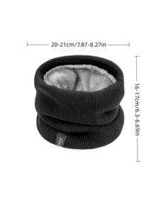 1 Peça Echarpe Grossa com Borlas de Falso Cashmere Feminina, Lenço Pescoço Multiuso de Cor Sólida, Acessório de Outono/Inverno para Mulheres