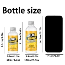 全新铝盖风干粘土清漆、光泽风干粘土釉、陶瓷和丙烯酸涂料粘土清漆、无色、高光泽、耐刮擦、珠宝制作密封胶