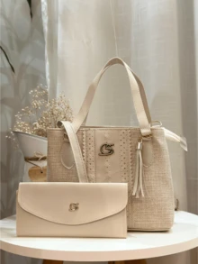 Women Bag Sets - Màu be - Xem 3