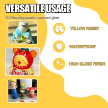 全新铝盖风干粘土清漆、光泽风干粘土釉、陶瓷和丙烯酸涂料粘土清漆、无色、高光泽、耐刮擦、珠宝制作密封胶