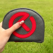 Golfschläger Kopfhaube, Putter Abdeckung, Mützenabdeckung, Lange Putter Abdeckung, Halbkreis Putter Kappe, Klettverschluss Design, Verschiedene Farben erhältlich