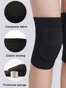 1 Set Of Elastic, Breathable & Thick Foam Elbow, Knee And Wrist Pads, Suitable For Roller Skating, Ice Hockey, Volleyball And Other Sports, Providing Impact Protection