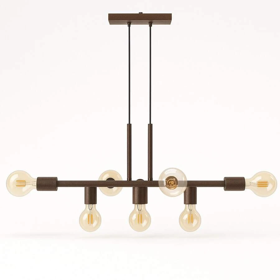 Rubis Aluminum Pendant Ceiling E27 7 Lights Lumini Lab - 霧面棕色 - 查看 1