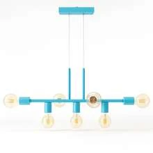 Rubis Aluminum Pendant Ceiling E27 7 Lights Lumini Lab - 淡藍色 - 查看 9