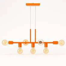 Rubis Aluminum Pendant Ceiling E27 7 Lights Lumini Lab - Bright Orange - View 9