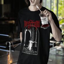Halloween Nosferatu Vampire T-Shirt Gothic Horror Movie Halloween Blouse 100% Cotton - 黑色 - 查看 2