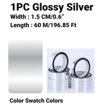 Decorative Cabinet Trim Tape, Gold/Silver Wall Decorative Adhesive Tape, Waterproof Self-Adhesive Shiny/Matte Tape For Wedding, Gift Wrapping, Decorating, DIY Crafts - Multicolor - View 12