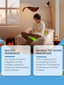 Winter Aromatic Essential Oil Set, Humidifier, Aromatherapy Essential Oil, Fresh Air, Women's Car Fragrance, Women's Perfume Moisturizer, Diffuser, Fresh And Natural Humidifying Essential Oil, Long-Lasting Aromatic Essential Oil Perfume. The Best Choice For Giving To Friends And Family - Multicolor - View 6