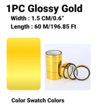 Decorative Cabinet Trim Tape, Gold/Silver Wall Decorative Adhesive Tape, Waterproof Self-Adhesive Shiny/Matte Tape For Wedding, Gift Wrapping, Decorating, DIY Crafts - Multicolor - View 16