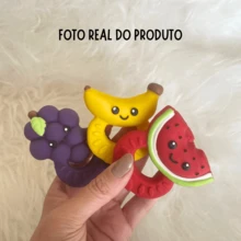 Mordedor Bebê 100% Natural Super Macio Alívio Gengiva Livre de BPA Colorido e Divertido Brinquedo Banho Textoy Presente