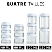 BlenderBottle GoStak Twist N' Lock Storage Jars, 150cc 2-Pak, White - Màu B - Xem 8