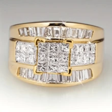 14k Gold Plated Women's Promise Ring, Inlaid With Sparkling Synthetic Zirconia, Symbol Of Eternal Love, Perfect Gift For Girl's Birthday, Christmas, And Anniversary - Gold - View 13