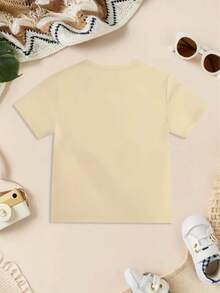Girls' T-Shirt With Smiling Orange Flower, Size 5. - 米色 - 查看 2