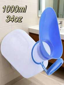 1pc Portable Urinal + Bedpan, Unisex Travel Urinal, Car Urinal, Hiking, Emergency With Cover And Funnel, Suitable For Men, Women, Elderly, Camping And Outdoor Activities