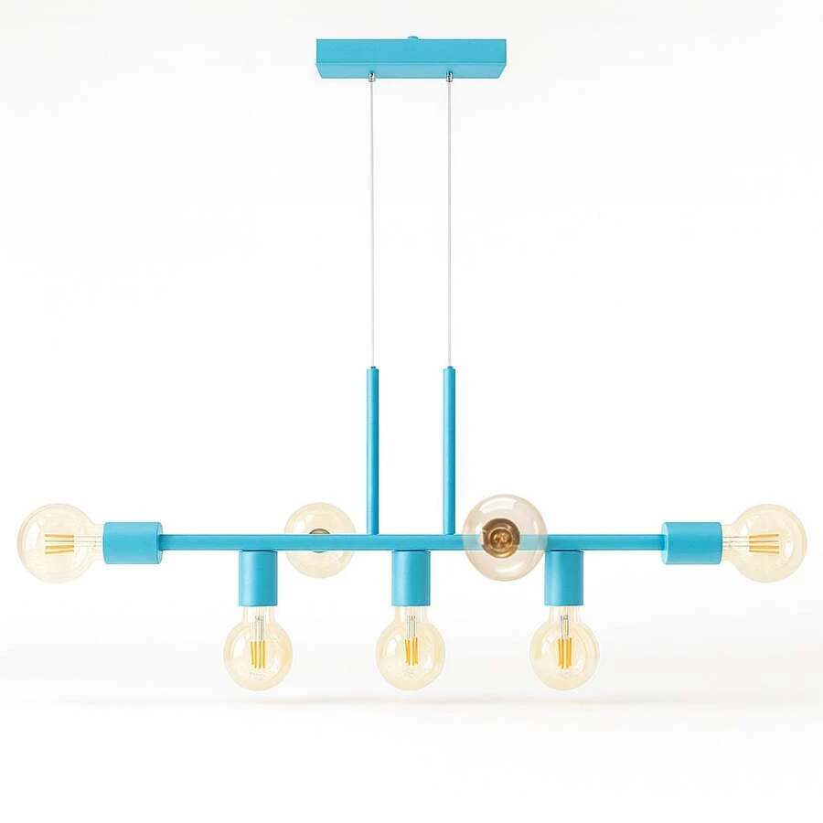 Rubis Aluminum Pendant Ceiling E27 7 Lights Lumini Lab - 淡藍色 - 查看 1