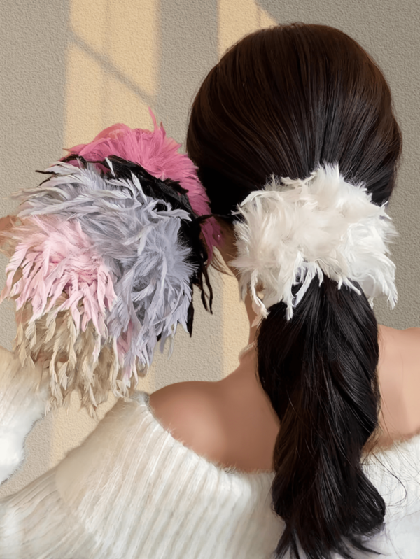 1pc Fluffy & Cozy Hair Scrunchie, Versatile For Ponytail & Bun, Fashion Hair Accessory For Autumn/Winter ,Beauty ,Hair Ties