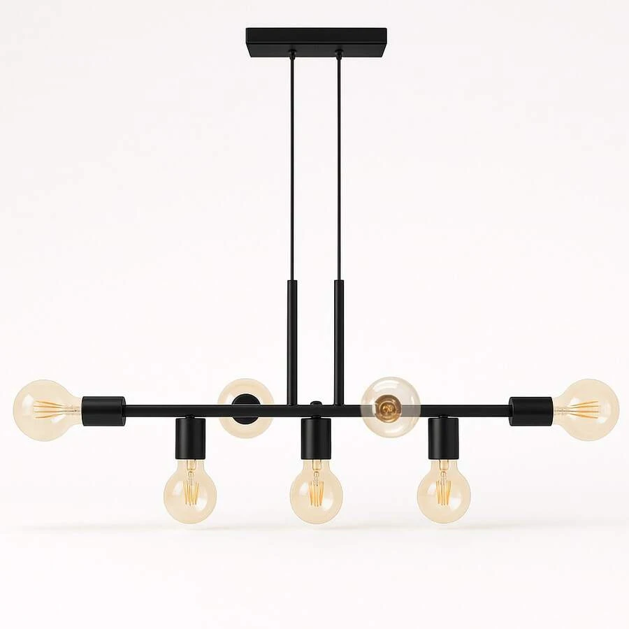 Rubis Aluminum Pendant Ceiling E27 7 Lights Lumini Lab - 霧面黑色 - 查看 1