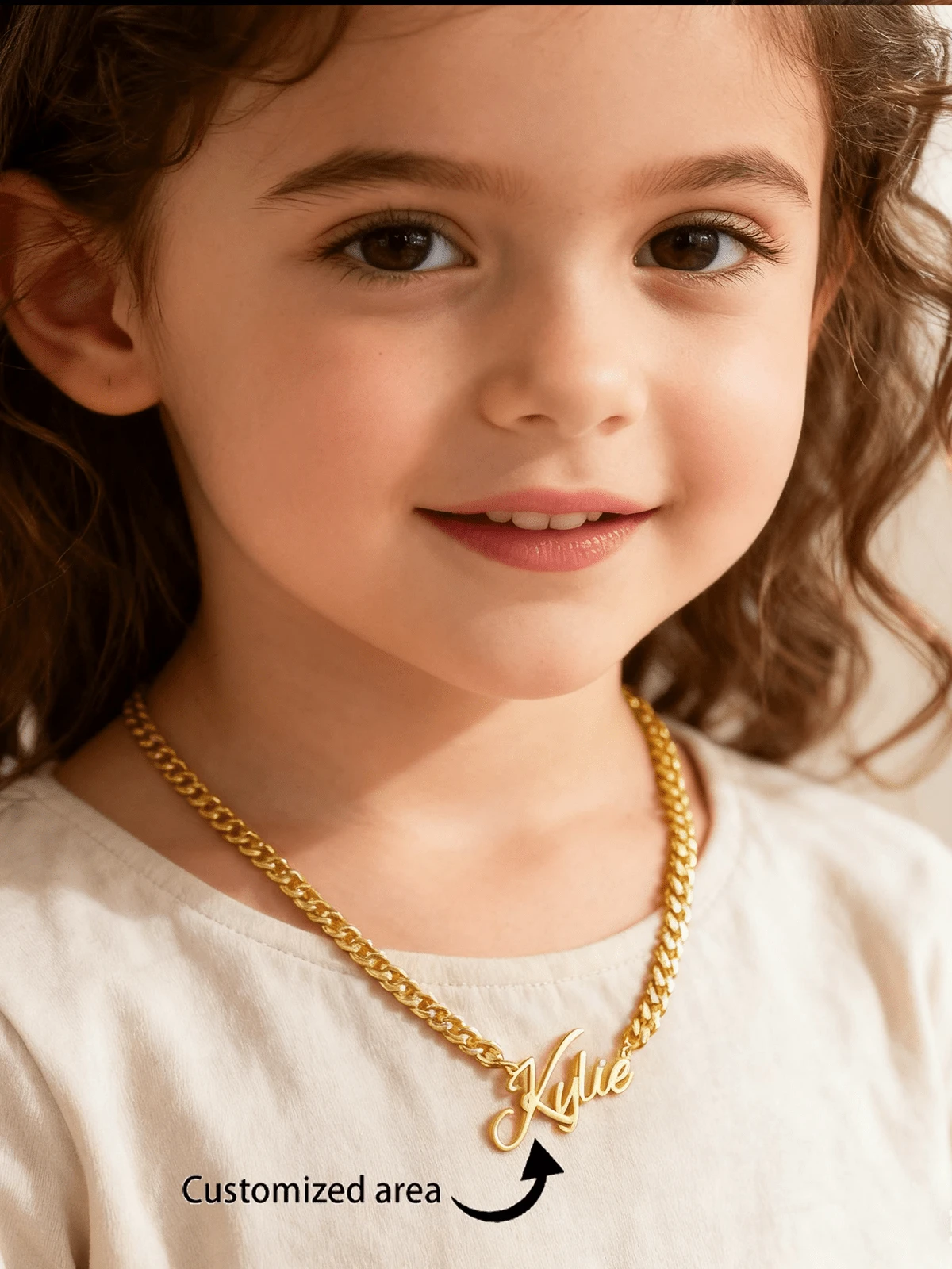 1pc Customized Cuban Link Name Necklace, Suitable For Men, Girl And Children, Personalized Name Pendant Necklace, Customized Jewelry, Christmas, Mother's Day Gift - Multicolor 17 - View 1