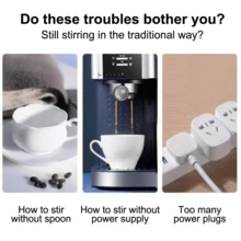 便携式自动搅拌杯，智能盖咖啡杯，饮料搅拌器，带温度显示的旅行杯，USB可充电150mAh电池，适用于牛奶、巧克力、摩卡、咖啡 - 彩色 - 查看 10