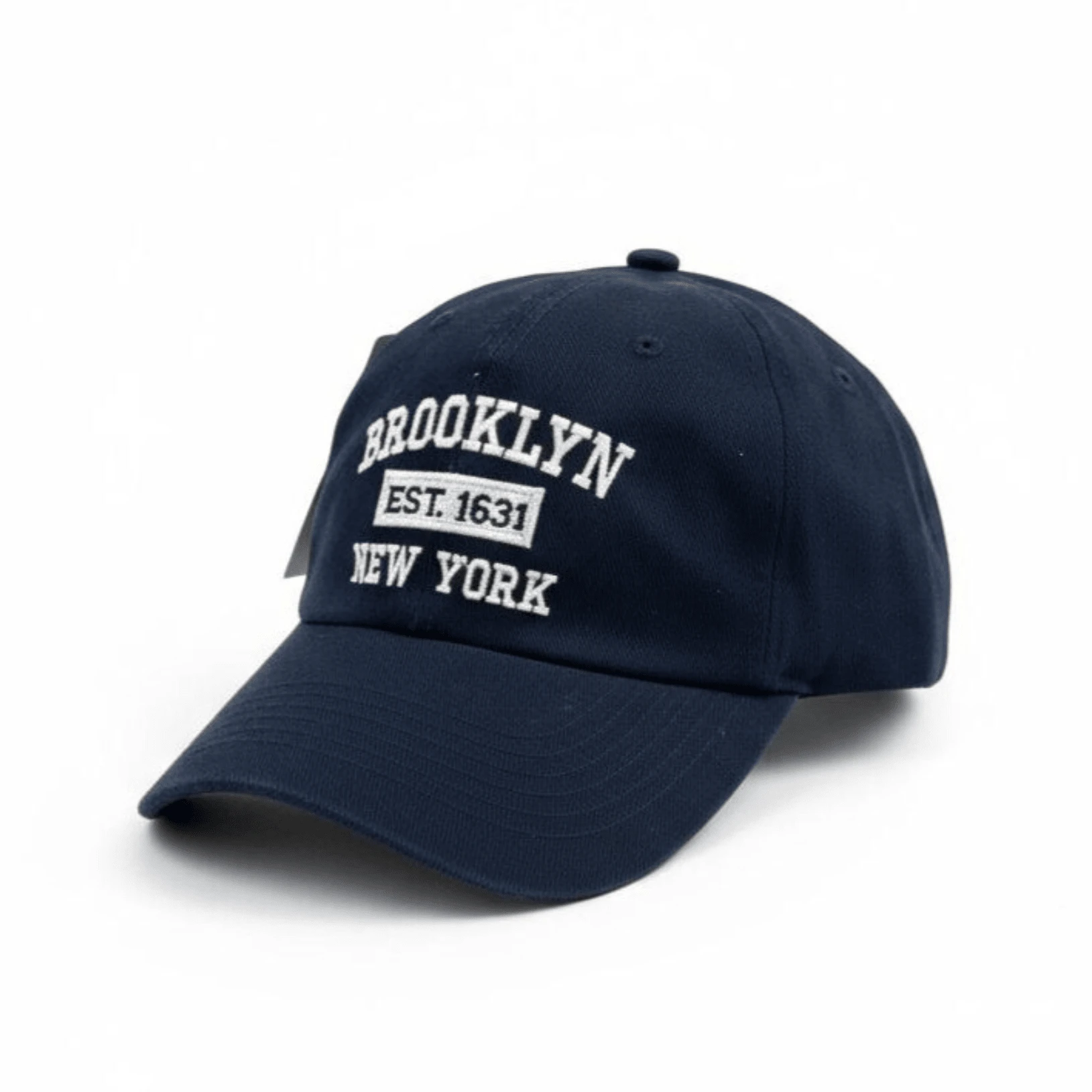 Ny New York Retro Baseball Cap Curved Brim Men's And Women's Adjustment Fit Letter Casual Cotton Embroidered None Summer - 海軍藍配白色 - 查看 1