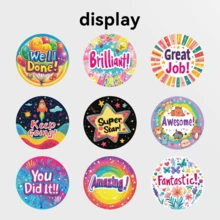 JOERBABU the little kangaroo Bobbie 500张/卷 励志奖励贴纸，英文励志贴纸。适用于学生、学校鼓励、游戏、玩具、动物文具标签。自粘式创意贴纸，不易撕下，可用于装饰滑板、吉他、笔记本电脑、汽车、头盔、礼品盒、包装装饰、商业装饰、不干胶标签、封口贴纸。 - 多色英文 - 查看 4