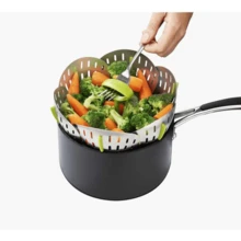 Joseph Joseph Bloom Folding Steamer Basket For Vegetables, Expandable For Various Pans, Compact Storage - Green - Màu B - Xem 6
