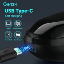 GERTZY 男士电动剃须刀 - 可充电电动旋转剃须刀，防水剃须刀，Type-C 快速充电剃须刀，时尚黑色设计，适合男士美容；完美的父亲节、圣诞节礼物，现代美学，耐用结构，提供舒适的贴面剃须体验 - 彩色 - 查看 6