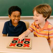Spyder Jogo da Velha de Madeira Quebra-cabeça Brinquedo Educativo - Multicolorido - Visão 4