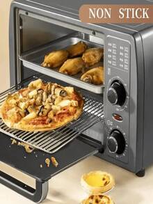 2 Pieces Non-Stick Baking Sheet, Disposable Baking Parchment Paper - Fits Most Grills Because Too Small For Ovens,Ves And Grills - Durable Material, Real Thing Is Smaller, Perfect For Outdoor Grilling And Cooking (Random Color And Style) - Black - View 9