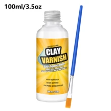 全新铝盖风干粘土清漆、光泽风干粘土釉、陶瓷和丙烯酸涂料粘土清漆、无色、高光泽、耐刮擦、珠宝制作密封胶