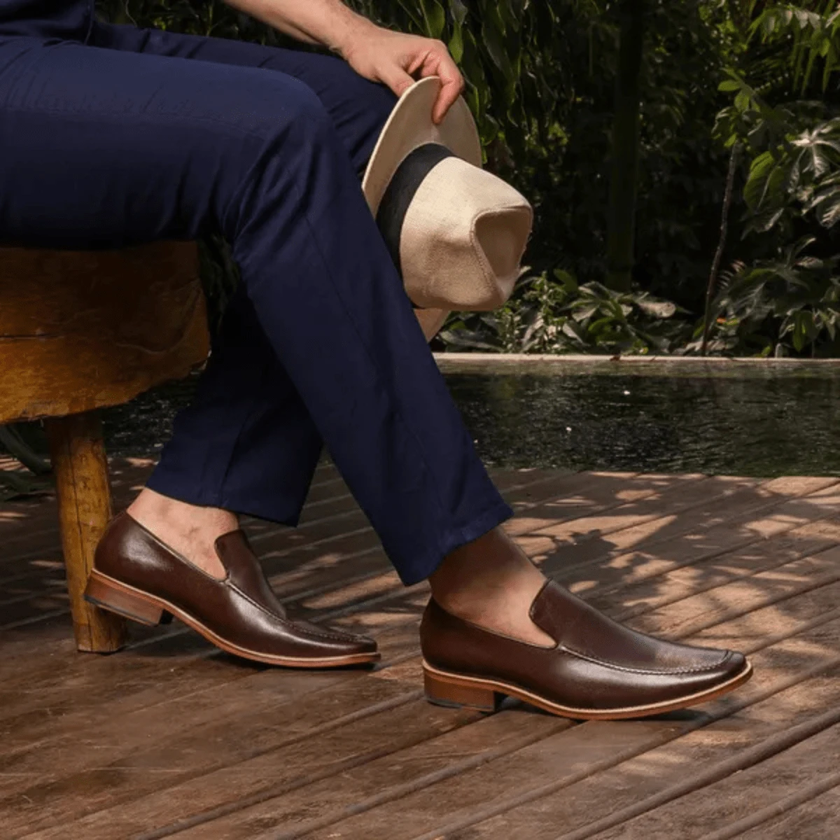 Men Loafers - Rust Brown - View 1