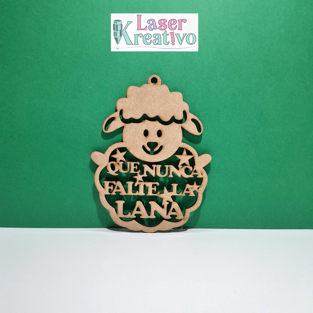 Borreguito de la Abundancia Para colgar en MDF 3 MM Color Natural. (1 Pieza) - Camel - Ver 1