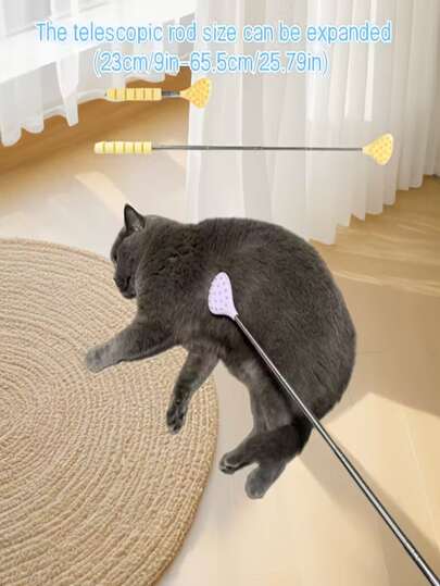 1pc Pet Massage Brush With Retractable Handle, Cat Soothing Scratching Brush, Durable Pet Massage Comb, Cats & Dogs Favorite Massage Retractable Scratch Toy - Cat Toys - Pet Supplies - Pet Healthcare Tools