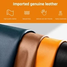 Magnetic Leather Case Cover With MagSafe Induction Protection For IPhone 17, 17Air, 17Pro, 17ProMax - 藍色 - View 6