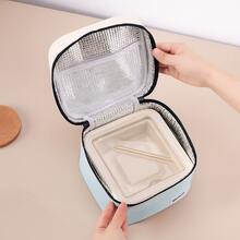 Grand sac isotherme pour le déjeuner avec poignée, boîte de rangement alimentaire étanche, boîte à lunch portable et réutilisable pour le bureau, le travail et l'école, design unisexe - Multicolore - Voir 9