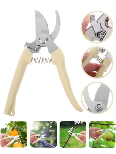 Cesoie da giardinaggio in acciaio inossidabile per potatura di rami e piante. Forbici da giardinaggio per tagliare, rifilare e modellare piante e fiori. Utensile da giardinaggio per la potatura manuale.