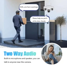 1 PC Solar Camera Outdoor Wireless 3 PTZ Lens White Waterproof Security Camera Night Vision Motion Detection Motion Tracking CCTV Camera Surveillance For Home, Storefront, And Factory, Farm Pet Camera IP Camera PTZ Camera Ring Camera