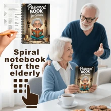 1-Piece Password Journal Notebook For Seniors - Secure Login Organizer With Elderly-Friendly Cover & Golden Key Symbols - Internet/Computer Password Keeper For Home & Office - Heartwarming Birthday/Christmas Gift For Grandma, Sister & Family - Back To School Essential, Senior Memory , Dementia Helper, Grandparent Gift Idea, Family Safety Tool
