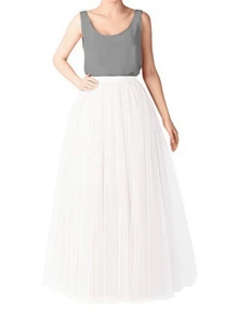 1pc Women's 100cm 4-Layer Single-Line Tulle Skirt, Halloween Multi-Color Adult Long Tulle Skirt, Party/Wedding Dress Tulle Skirt