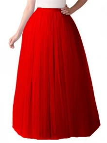 1pc Women's 100cm 4-Layer Single-Line Tulle Skirt, Halloween Multi-Color Adult Long Tulle Skirt, Party/Wedding Dress Tulle Skirt