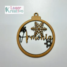 Esfera Decorativa (ARMONIA) en MDF 3 MM Color Natural. (1 Pieza) - Camel - Ver 2