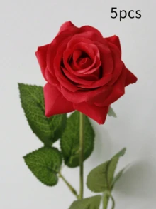 1pc/2pcs/5pcs Artificial Velvet Rose Flowers, Christmas Decor, Dining Table Decor, Room Decor, Home Decor, Bathroom Decor, Bedroom Decor, Wedding Decor, Office Decor, House Decor, Anniversary Decor, Beautiful Gift - Multicolor - View 9